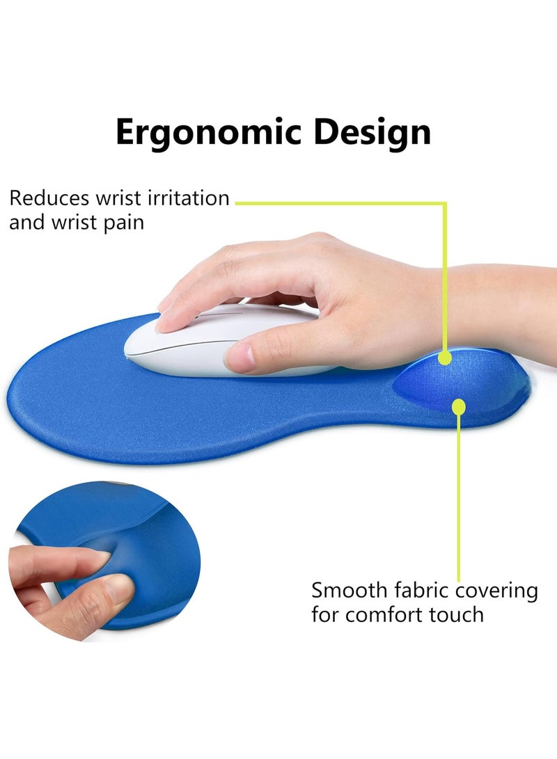 Muzz Ergonomic Mouse Pad with Wrist Rest, Gel Wrist Support Mousepad, Pain Relief Laptop Computer Mouse Pad, Non-Slip Mouse Pads for Office & Home - Image 3